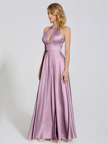 Dakota Soft Satin Bridesmaid Dress With Cutout