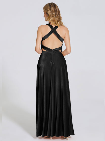 Brooklynn Straps Velvet Bridesmaid Dress With Empire Waist