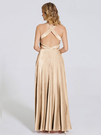Brooklynn Straps Velvet Bridesmaid Dress With Empire Waist