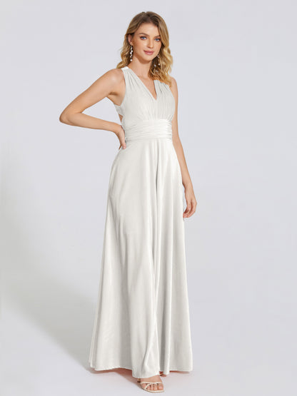 Brooklynn Straps Velvet Bridesmaid Dress With Empire Waist
