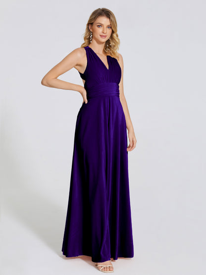 Brooklynn Straps Velvet Bridesmaid Dress With Empire Waist