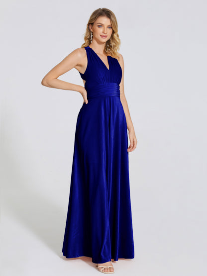 Brooklynn Straps Velvet Bridesmaid Dress With Empire Waist