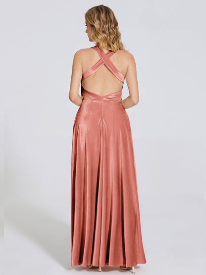 Brooklynn Straps Velvet Bridesmaid Dress With Empire Waist