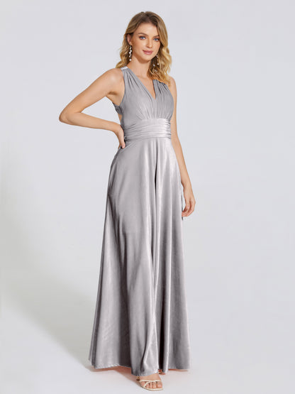Brooklynn Straps Velvet Bridesmaid Dress With Empire Waist