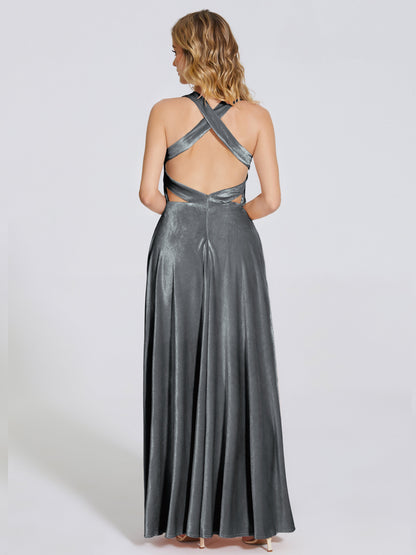 Brooklynn Straps Velvet Bridesmaid Dress With Empire Waist