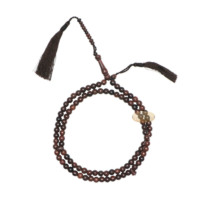Tamarind Tree Tasbih 8 mm 99-Bead Handmade Prayer Beads Worry Beads 2 Tassels