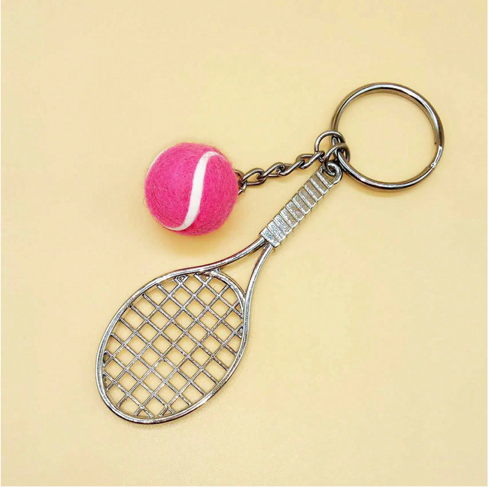 Tennis Racquet/Ball Keychain/Charm (large)