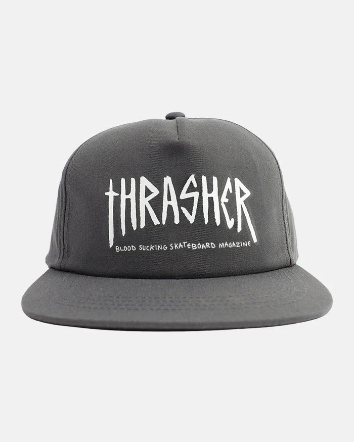 THRASHER X TOY MACHINE - SCRATCH - SNAPBACK - CHARCOAL - Four Street