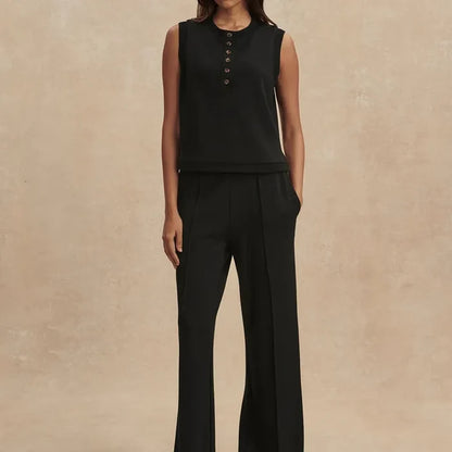 Varley Marla Button Tank - Black