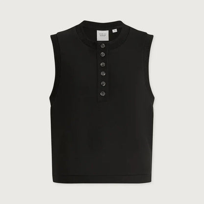 Varley Marla Button Tank - Black