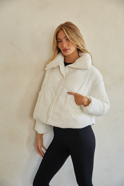 Violet Cloud Puffer Jacket