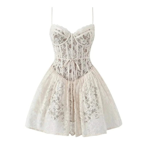 White lace Mini Dress