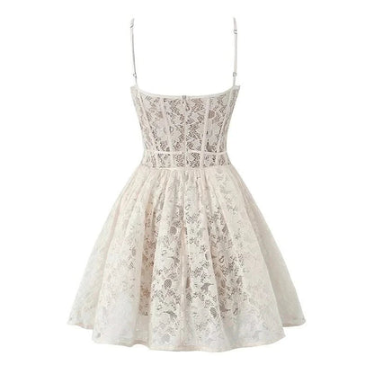 White lace Mini Dress