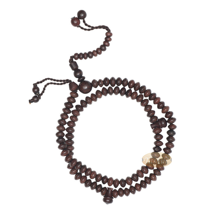 Wooden Islamic Prayer Beads | Saucer-Shape 5 mm Tamarind Tasbih 99 count Misbaha