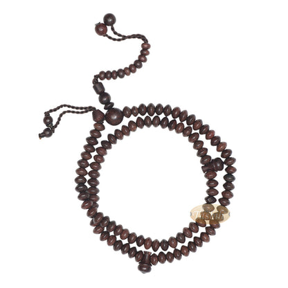 Wooden Islamic Prayer Beads | Saucer-Shape 5 mm Tamarind Tasbih 99 count Misbaha