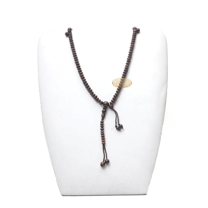 Wooden Islamic Prayer Beads | Saucer-Shape 5 mm Tamarind Tasbih 99 count Misbaha