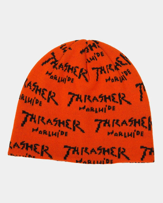 Worlwide Skully Beanie - Orange - Four Street